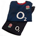 Miniatyrbild 2 av 4: England RFU Barn/Barnkläder T-shirt & Shorts Set 6-9 Månader Marinblå Navy/Black/Red 6-9 Months