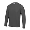 Miniatyrbild 1 av 2: AWDis Just Cool Herrar Långärmad Cool Sports Performance Plain Charcoal L