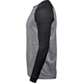 Miniatyrbild 4 av 4: Tee Jay Herr Baseboll T-shirt 3XL Heather Grey/Black Heather Grey/Black 3XL