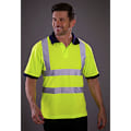 Miniatyrbild 5 av 5: Yoko Hi-Vis kortärmad poloskjorta / Herrarbetskläder S Hi-Vis Ye Hi-Vis Yellow S