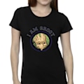Miniatyrbild 3 av 4: Guardians Of The Galaxy Dam/Damer Groot Varsity Bomull T-shirt Black S