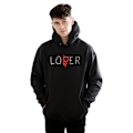 Miniatyrbild 4 av 6: It Mens Loser Lover Hoodie L Svart Black L