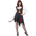Miniatyrbild 1 av 2: Smiffys Dam/Dam Piratkostym Set M Flerfärgad Multicoloured M