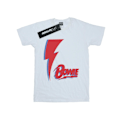 Miniatyrbild 1 av 3: David Bowie Girls Red Bolt Bomull T-shirt 5-6 år Vit White 5-6 Years