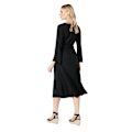 Miniatyrbild 2 av 3: Principles Dam/Dam Ruched Jersey Textured Midi Klänning 14 UK Black 14 UK