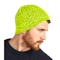 Miniatyrbild 3 av 3: Beechfield Plain Basic Knitted Winter Beanie Hat One Size Fluor Fluorescent Yellow One Size
