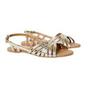 Miniatyrbild 1 av 3: Dorothy Perkins Dam/Dam Lattice Sling Back Platta Sandaler 6 Gold 6 UK