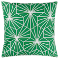Miniatyrbild 1 av 3: Furn Hexa Geometrisk Utekuddfodral 43cm x 43cm Grön/Vit Green/White 43cm x 43cm