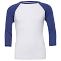 Miniatyrbild 1 av 3: Canvas Unisex Vuxen 3/4 Ärms Baseball T-Shirt XXL Vit/Marinblå White/Navy XXL