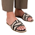Miniatyrbild 3 av 3: Where's That From Dam/Damer Prag PU Crossover Strap Platta Black 8 UK