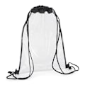 Miniatyrbild 1 av 2: Bagbase Transparent Drawstring Bag One Size Clear/Black Clear/Black One Size