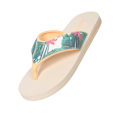 Miniatyrbild 6 av 6: Animal Womens/Ladies Swish Floral Recycled Flip Flops 6 UK Beig Beige/Green 6 UK