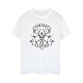 Miniatyrbild 1 av 3: Netflix Dam/Kvinnor Stranger Things Demobat Slayer Bomull Pojkvän T-shirt White XL