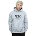 Miniatyrbild 2 av 3: NASA Mens Worm Blurb Hoodie XL Sports Grey Sports Grey XL