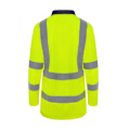 Miniatyrbild 2 av 3: PRO RTX Hög synlighet Herr Långärmad Poloskjorta 4XL Gul/ Yellow/Navy 4XL