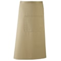 Miniatyrbild 1 av 2: Premier Unisex Färger Bar Apron / Arbetskläder (Lång Continental S Khaki One Size