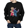 Miniatyrbild 5 av 6: Lilo & Stitch Klassisk Sweatshirt för Pojkar 7-8 År Svart Black 7-8 Years