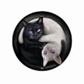 Miniatyrbild 1 av 2: Spiral Direct Yin Yang Katter Rund Skärbräda En Storlek Bl Black/White/Purple One Size