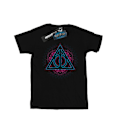 Miniatyrbild 1 av 5: Harry Potter Flickor Neon Deathly Hallows Bomull T-shirt 7-8 År Black 7-8 Years