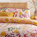 Miniatyrbild 3 av 3: Furn Protea Vändbar Blommig Täcke Set Superking Rosa Pink Superking
