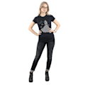 Miniatyrbild 4 av 5: Disney Princess Dam/Damer Belle Jul Silhouette Bomull Black XL