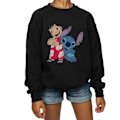 Miniatyrbild 4 av 6: Lilo & Stitch Klassisk Sweatshirt för flickor 7-8 år Svart Black 7-8 Years