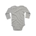 Miniatyrbild 2 av 2: Babybugz Baby Melange långärmad body 12-18 månader Heathe Heather Grey Melange 12-18 Months