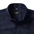 Miniatyrbild 5 av 6: Russell Collection Herr Kortärmad Easy Care Oxford Skjorta 14. Bright Navy 14.5inch