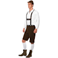 Miniatyrbild 4 av 4: Smiffys Bayersk Kostymset för Män XL Brun/Vit Brown/White XL