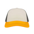 Miniatyrbild 3 av 3: Atlantis Rapper Canvas 5 Panel Trucker Cap One Size Vit/Gul White/Yellow/Dark Grey One Size