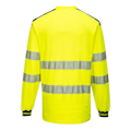 Miniatyrbild 2 av 2: Portwest Herr PW3 Bomull Hi-Vis Comfort Långärmad T-shirt 4X Yellow/Navy 4XL