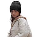 Miniatyrbild 2 av 3: Beechfield Unisex Vuxen Cuffed Oversized Beanie One Size Svart Black One Size