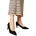 Miniatyrbild 3 av 4: Dorothy Perkins Dam/Damer Dora Kitten Heel Court Shoes 6 UK Natural Black 6 UK