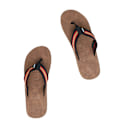 Miniatyrbild 3 av 4: Weird Fish Malham Flip-flops i fuskläder för män, storlek 44.5 Caramel Caramel 10 UK