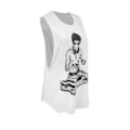 Miniatyrbild 2 av 5: BNA78 Dam/Kvinnor Gung Fu Scratch Bruce Lee Tank Top M Vit White M
