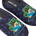 Miniatyrbild 2 av 4: Minecraft Pojkar Creeper Tofflor 3 UK Marinblå Navy Blue 3 UK