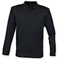 Miniatyrbild 1 av 4: Henbury Coolplus Moisture Wicking Långärmad Poloskjorta L Black L