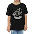 Miniatyrbild 3 av 5: Harry Potter flickor Buckbeak linjekonst bomull T-shirt 7-8 år B Black 7-8 Years
