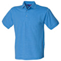 Miniatyrbild 1 av 2: Henbury Herr Kortärmad 65/35 Pique Poloskjorta 2XL Mid Blue Mid Blue 2XL