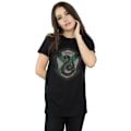 Miniatyrbild 2 av 5: Harry Potter Dam/Kvinnor Slytherin Crest Flat Bomull Pojkvän Black 3XL