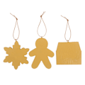 Miniatyrbild 2 av 2: Something Different Pepparkakshänge Dekoration (3-pack) Brown One Size