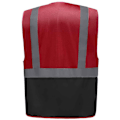 Miniatyrbild 2 av 2: Yoko Unisex Adult Executive Hi-Vis Waistcoat S Röd/Svart Red/Black S