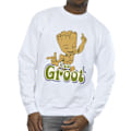 Miniatyrbild 3 av 4: Guardians Of The Galaxy Herr Groot Dansande Sweatshirt XL Vit White XL