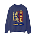 Miniatyrbild 1 av 3: Star Wars Herr The Book Of Boba Fett Distressed Outlaw Sweatshirt Navy Blue XL