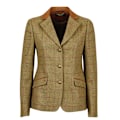 Miniatyrbild 1 av 2: Dublin Childrens/Kids Albany Tweed Suede Collar Skräddarsydd jacka Brown 24in