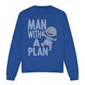 Miniatyrbild 1 av 5: Rugrats Unisex Vuxen Man Med En Plan Sweatshirt S Kungsblå Royal Blue S