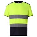 Miniatyrbild 1 av 6: Yoko Hi-Vis T-shirt i två toner för män S Gul/Marinblå Yellow/Navy S