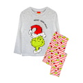 Miniatyrbild 1 av 4: The Grinch Boys Merry Grinchmas Lång Pyjamas Set 4-5 År Grå/ Grey/Red 4-5 Years
