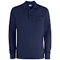 Miniatyrbild 1 av 4: Clique Unisex Vuxen Enfärgad Långärmad Poloshirt M Mörkblå Dark Navy M