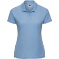 Miniatyrbild 1 av 3: Russell Dam/Damer Classic Plain Polycotton Polo Shirt 14 UK Sky Blue 14 UK